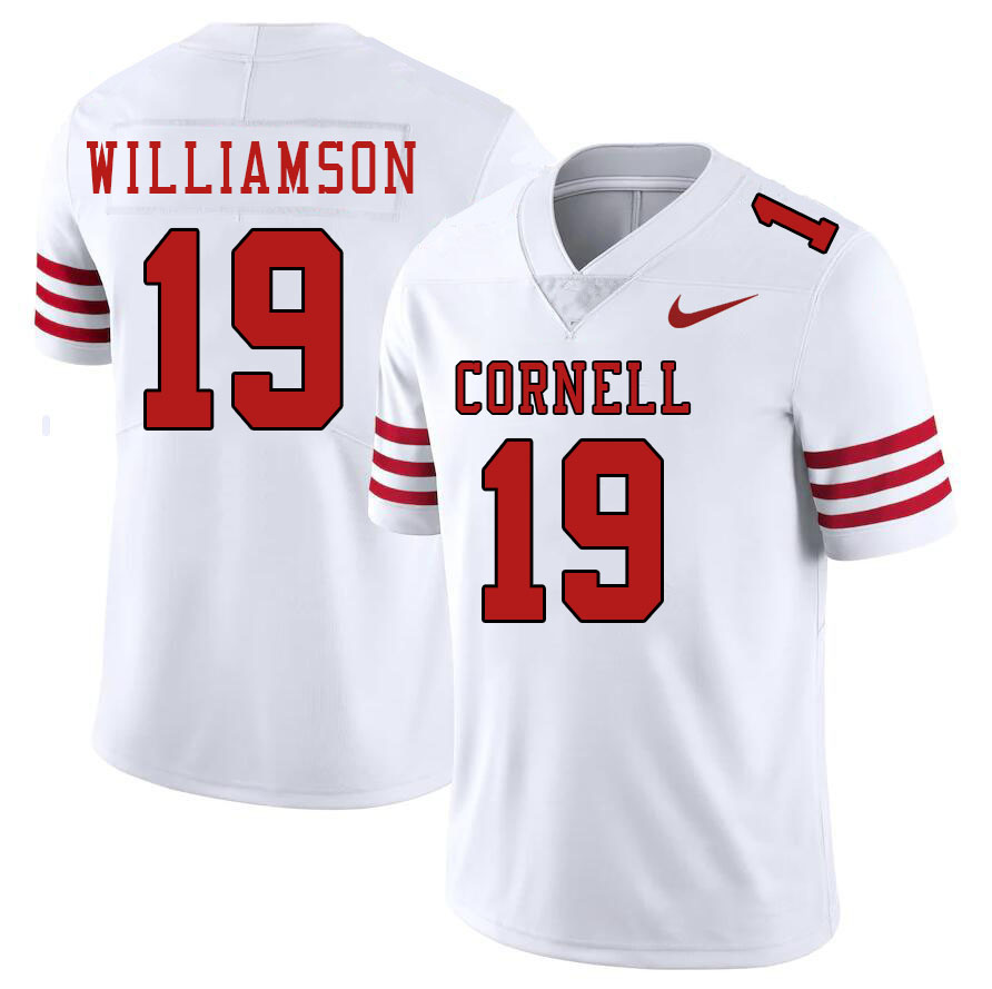 Men-Youth #19 Johnny Williamson Cornell Big Red 2023 College Football Jerseys Stitched Sale-White
